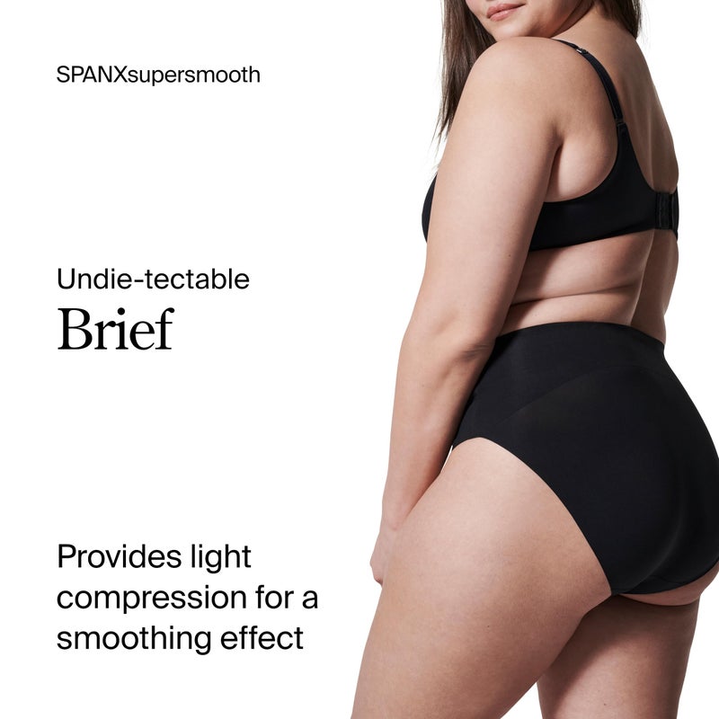 SPANXsmooth Undie-tectable Brief - Comfortable Core Control - Invisible Shapewear Underwear - No Visible Panty Lines - Very Black - Small - Image 2